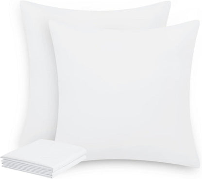 2er Set Kissenbezug 40x40 Weiß Mikrofaser Reißverschluss Soft
