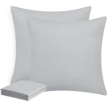 Kissenbezug 50x50 Hellgrau 2er Set Mikrofaser Reißverschluss