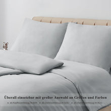 Kissenbezug 50x50 Hellgrau 2er Set Mikrofaser Reißverschluss