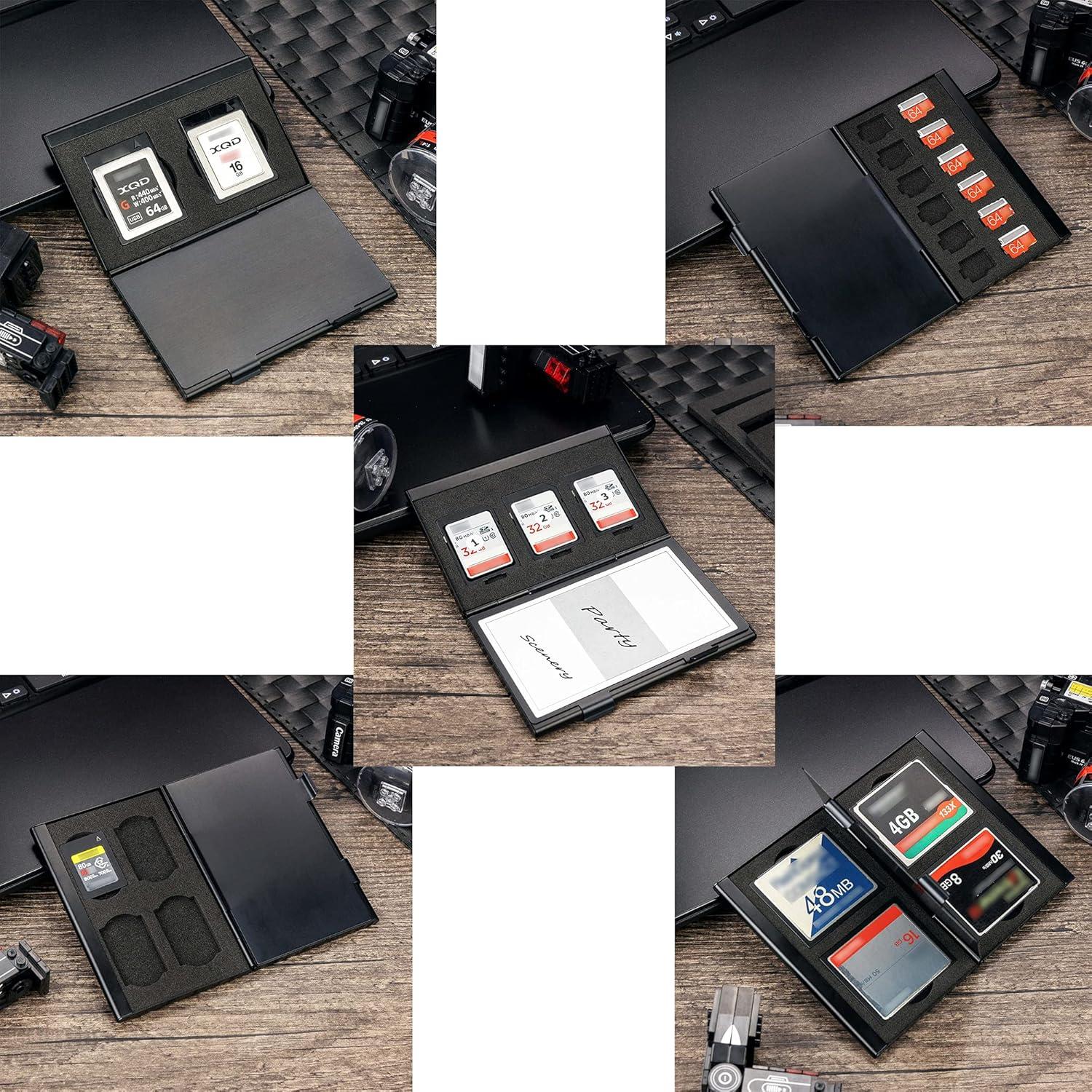 Metall-Speicherkarten-Etui Tragetasche für SD CF XQD Karten