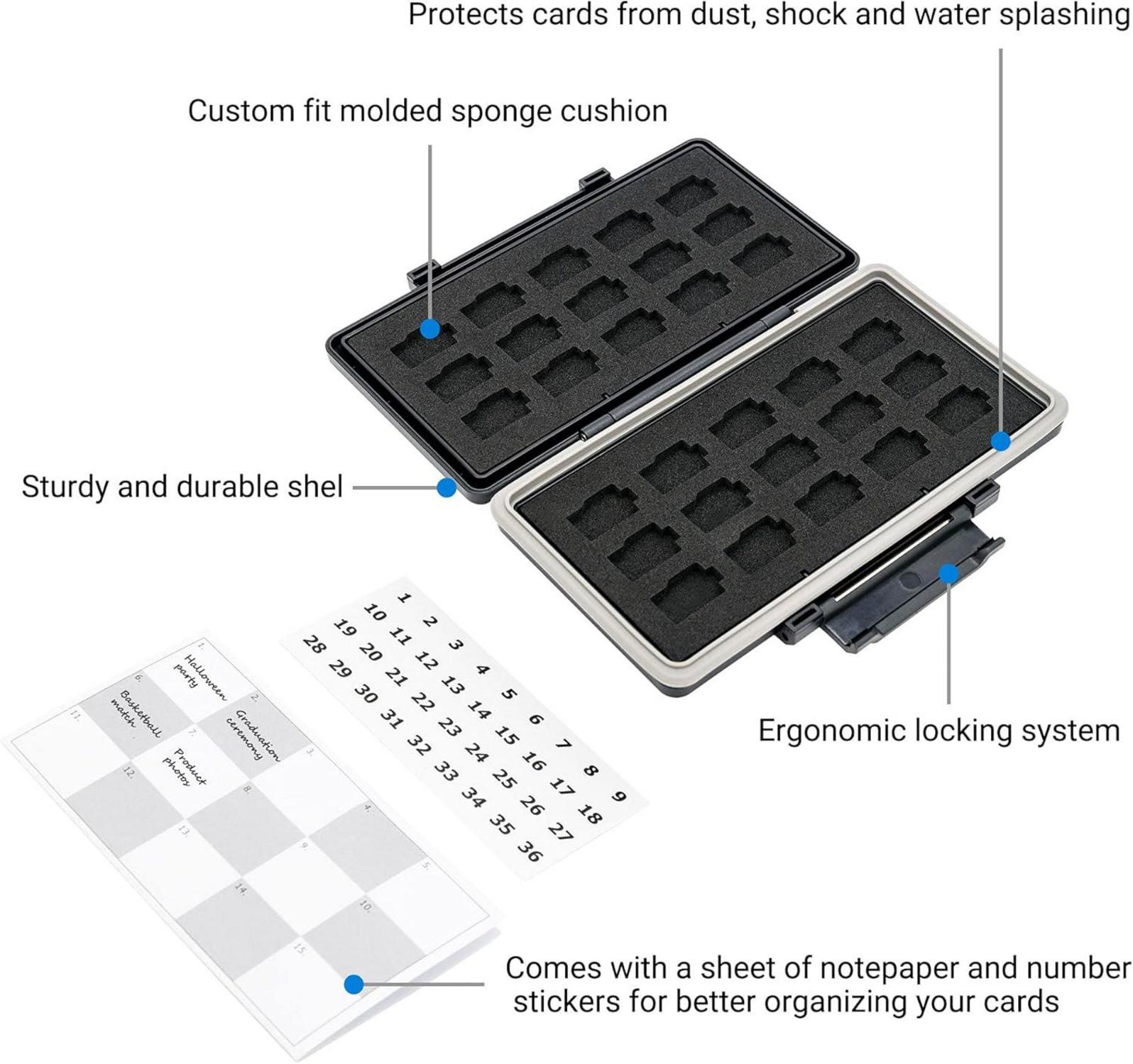 30 Slots Micro SD Kartenhalter Wasserdicht Aufbewahrung