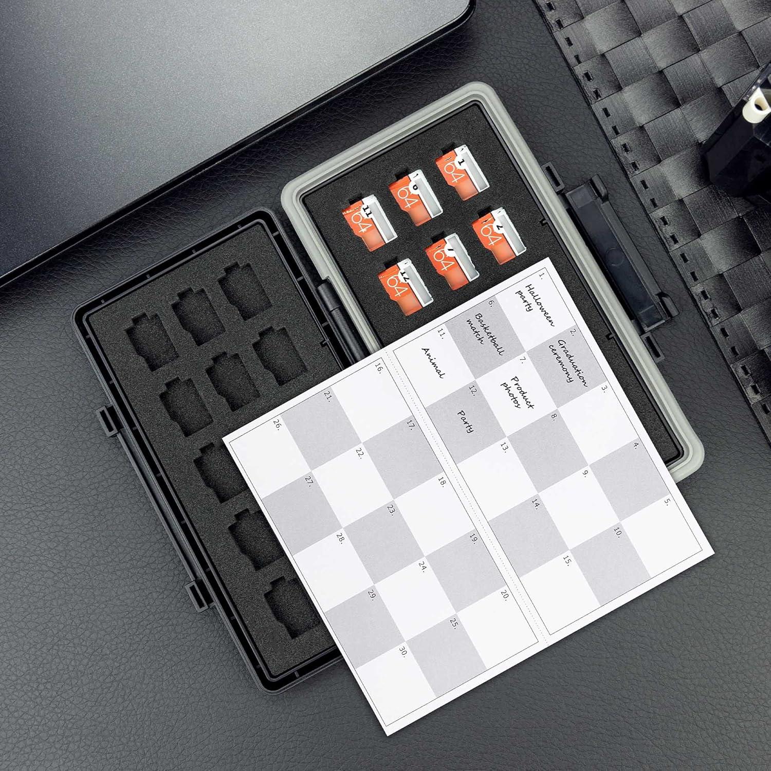 JJC Wasserdichter 30-Slot Micro SD Kartenhalter & Aufbewahrung