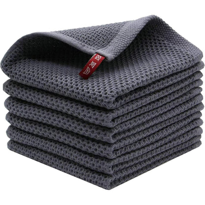 6er Set Baumwolltücher 33x33cm Grau - Spültücher für