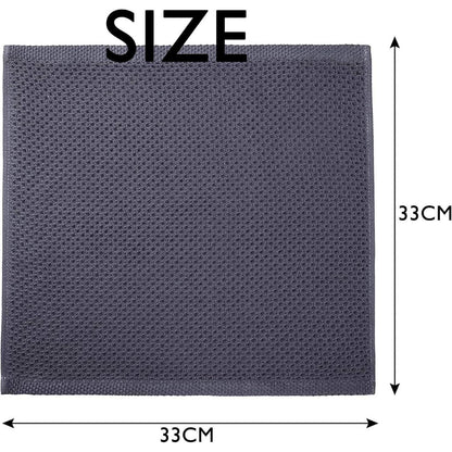 6er Set Baumwolltücher 33x33cm Grau - Spültücher für