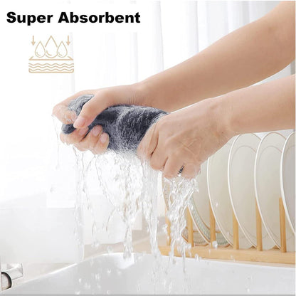 6er Set Baumwolltücher 33x33cm Grau - Spültücher für