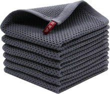 6er Set Baumwoll Spültücher 33x33cm Grau - Waschbar & Saugfähig