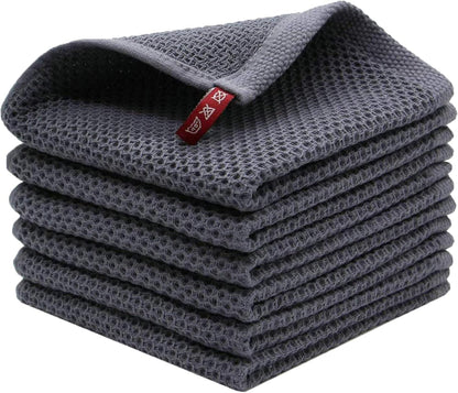 6er Set Baumwoll Spültücher 33x33cm Grau - Waschbar & Saugfähig