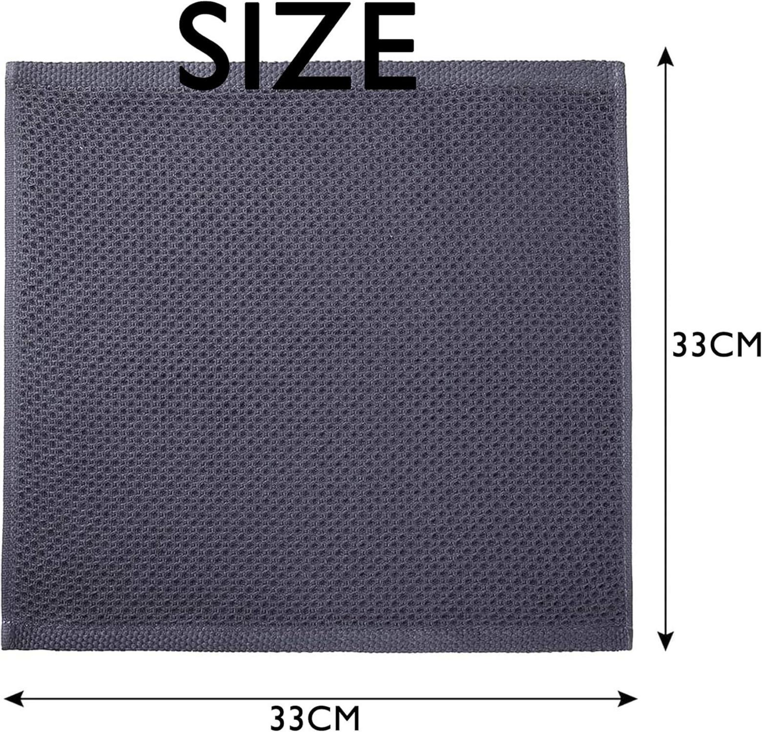 6er Set Baumwolltücher 33x33cm Grau - Spültücher für