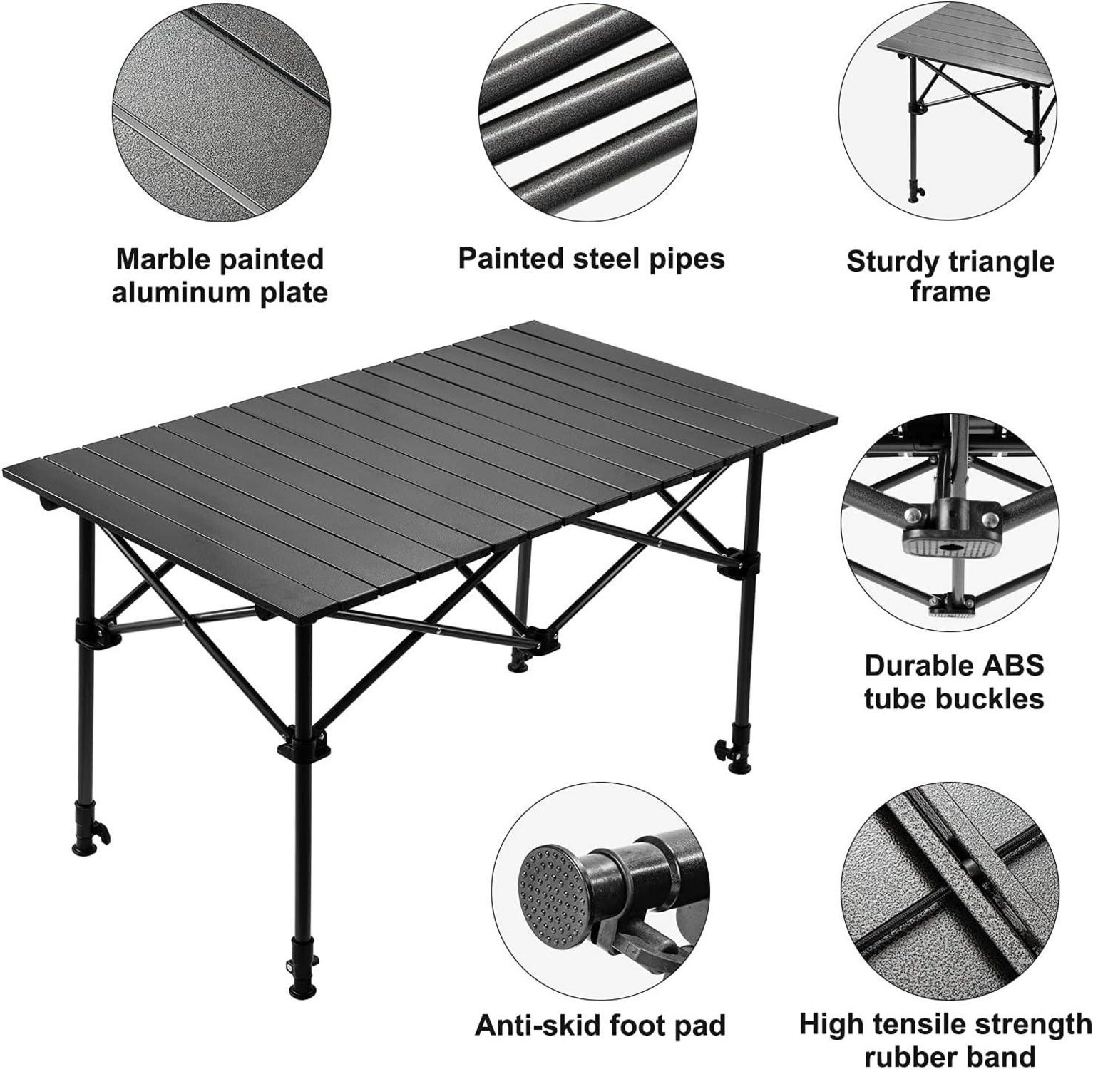 Night Cat Campingtisch Klapptisch Aluminium 75kg höhenverstellbar