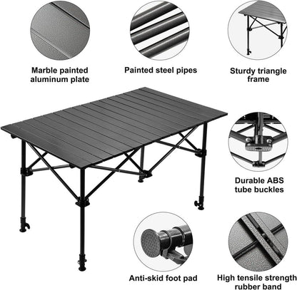 Night Cat Campingtisch Klapptisch Aluminium 75kg höhenverstellbar
