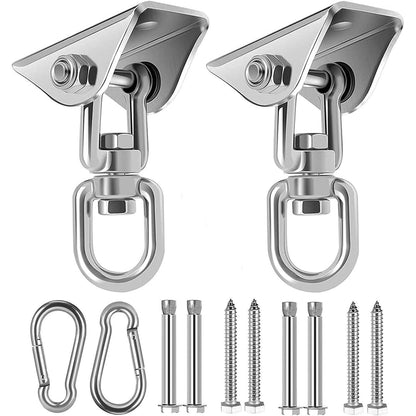 Deckenhaken Edelstahl 450kg 360° drehbar für Hängesessel (2 Stück)