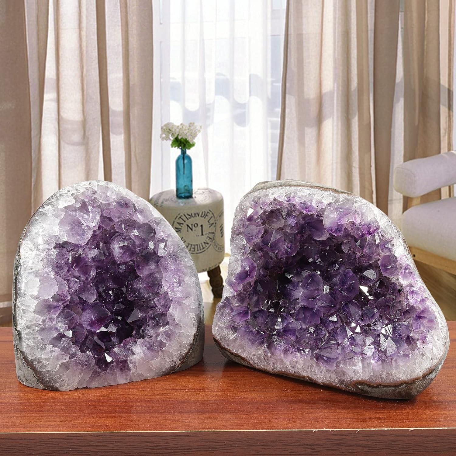 Amethyst Kristall Cluster Druse Deko Fengshui Chakra Reiki 900-1000g