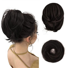 Synthetische Haarverlängerung Pferdeschwanz Brötchen 20cm Braun