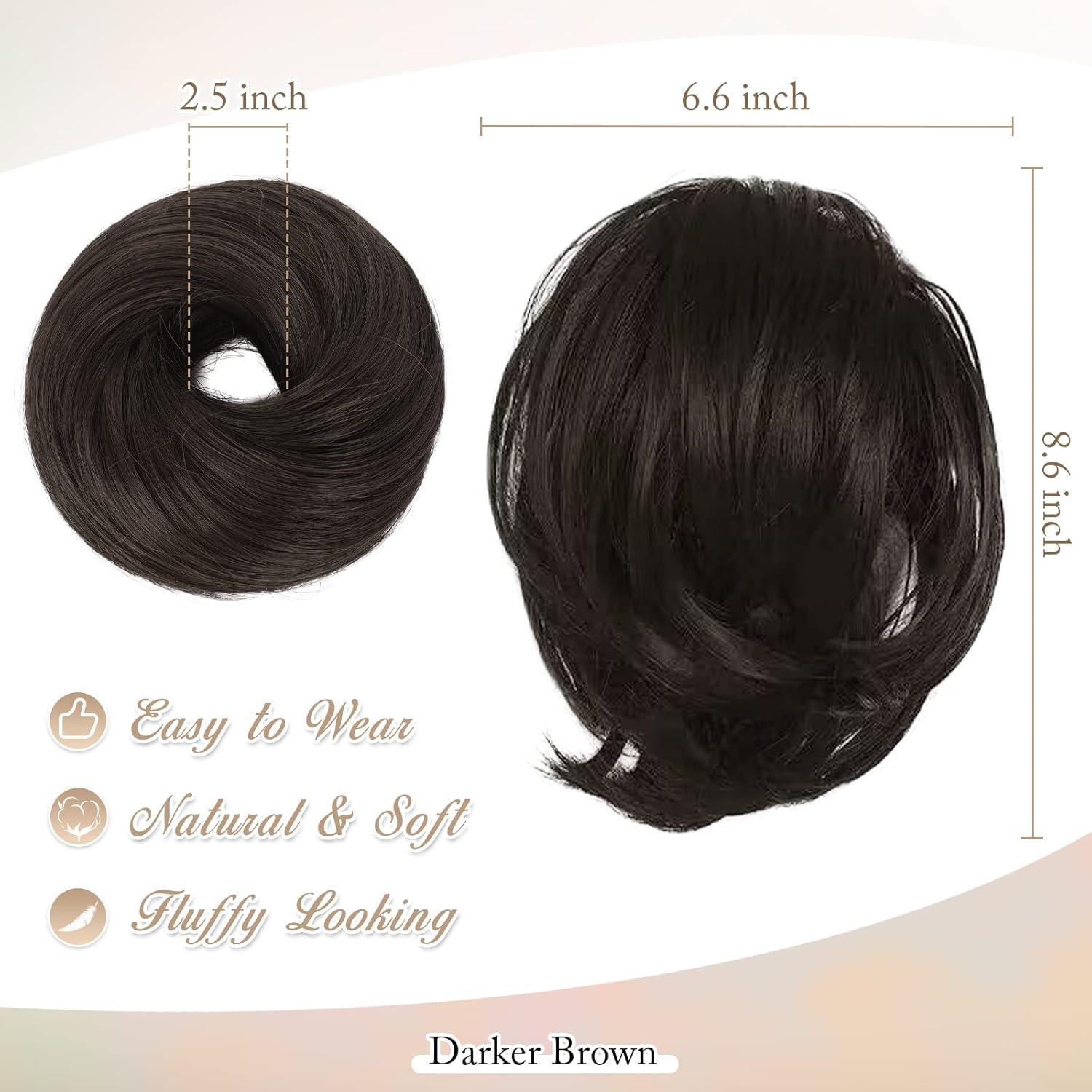 Haarteil Hair Extensions Pferdeschwanz Dunkleres Braun 20cm