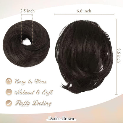 Haarteil Hair Extensions Pferdeschwanz Dunkleres Braun 20cm