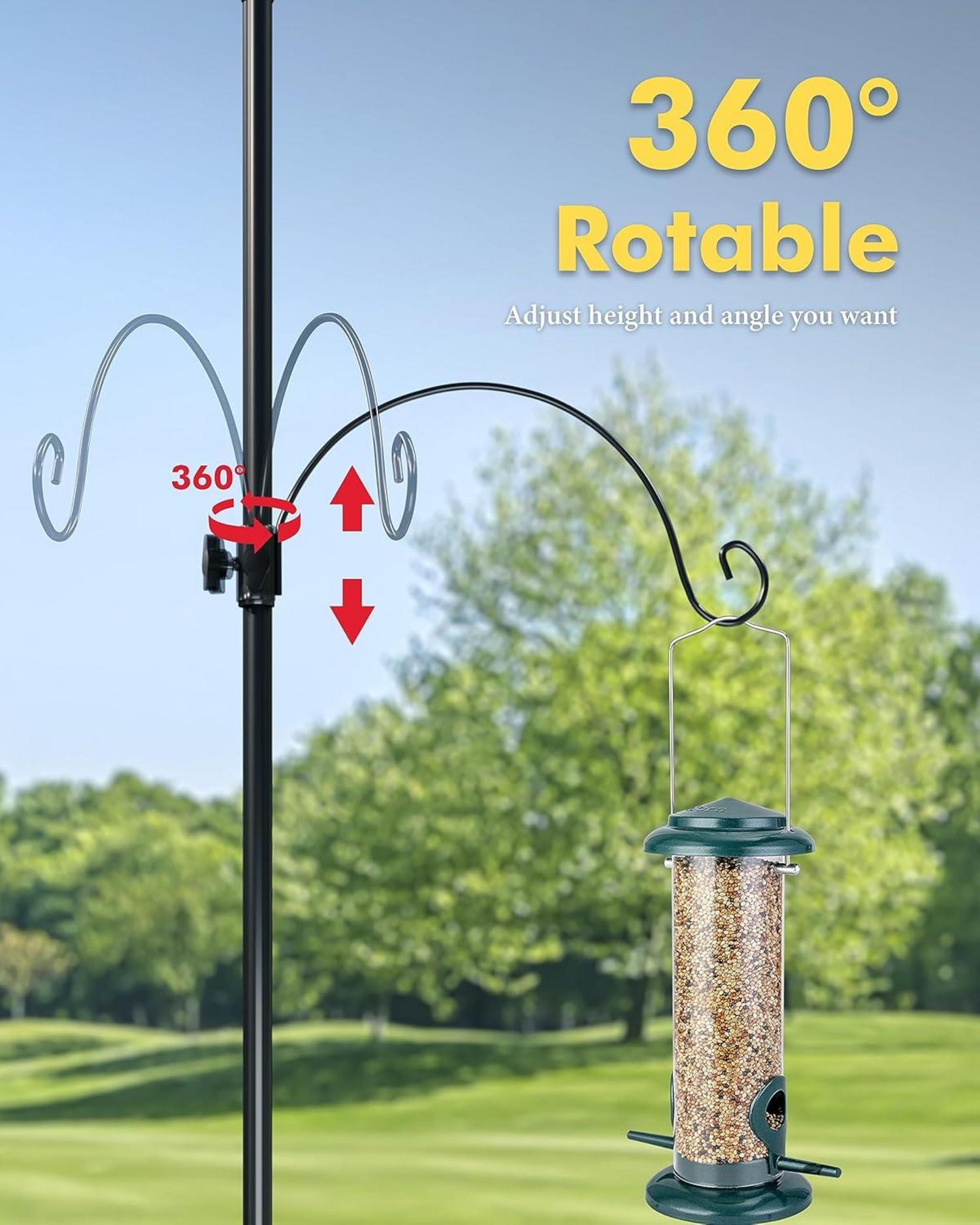 Vogelfutterspender Metall Futterstation Terrasse Aufhängen 65cm