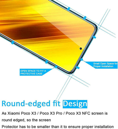 Panzer Schutz Glas 3 Stück Xiaomi Poco X3/X3 Pro/X3 NFC 9H Ultra-klar