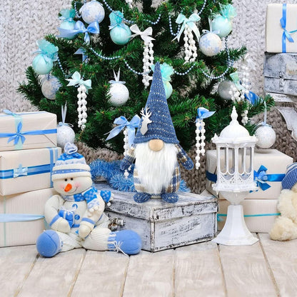 Handgemachter Weihnachtswichtel 31cm Blau für Home Küche