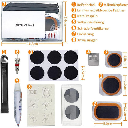 Fahrradreifen Flickzeug Reparaturset mit Patch-Kit