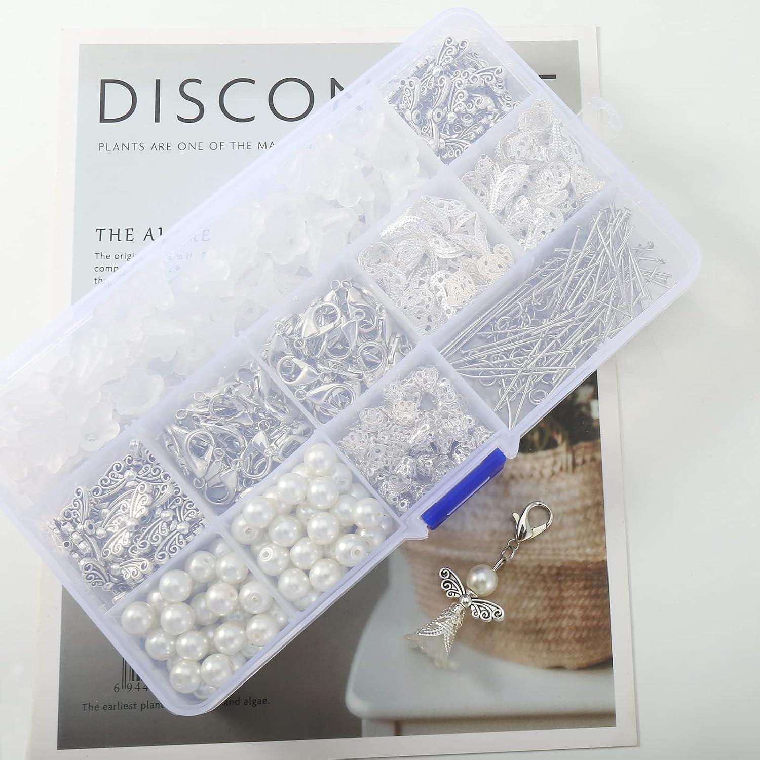 50er Set Schlüsselanhänger Schutzengel selber machen Bastelset DIY Hochzeit Geburtstag Taufe Konfirmation Perlenengel Charme Engel Anhänger Kit