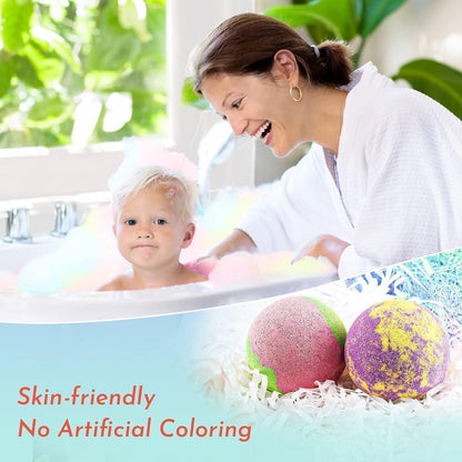 Badebomben Geschenkset für Kinder mit 14 natürlichen