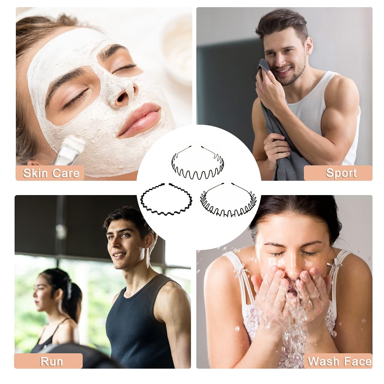 3er Set Schwarze Metall Haarbänder Stirnband Yoga Outdoor