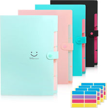Fächermappe A4 Ordnungsmappe 4er Pack 5 Taschen Dokumentenmappe mit