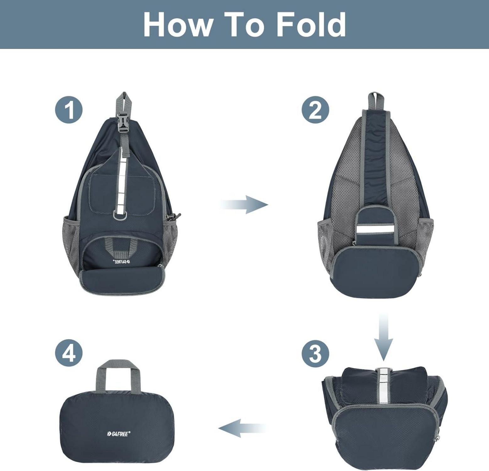 Faltbare Umhängetasche für Reise Wandern Radfahren