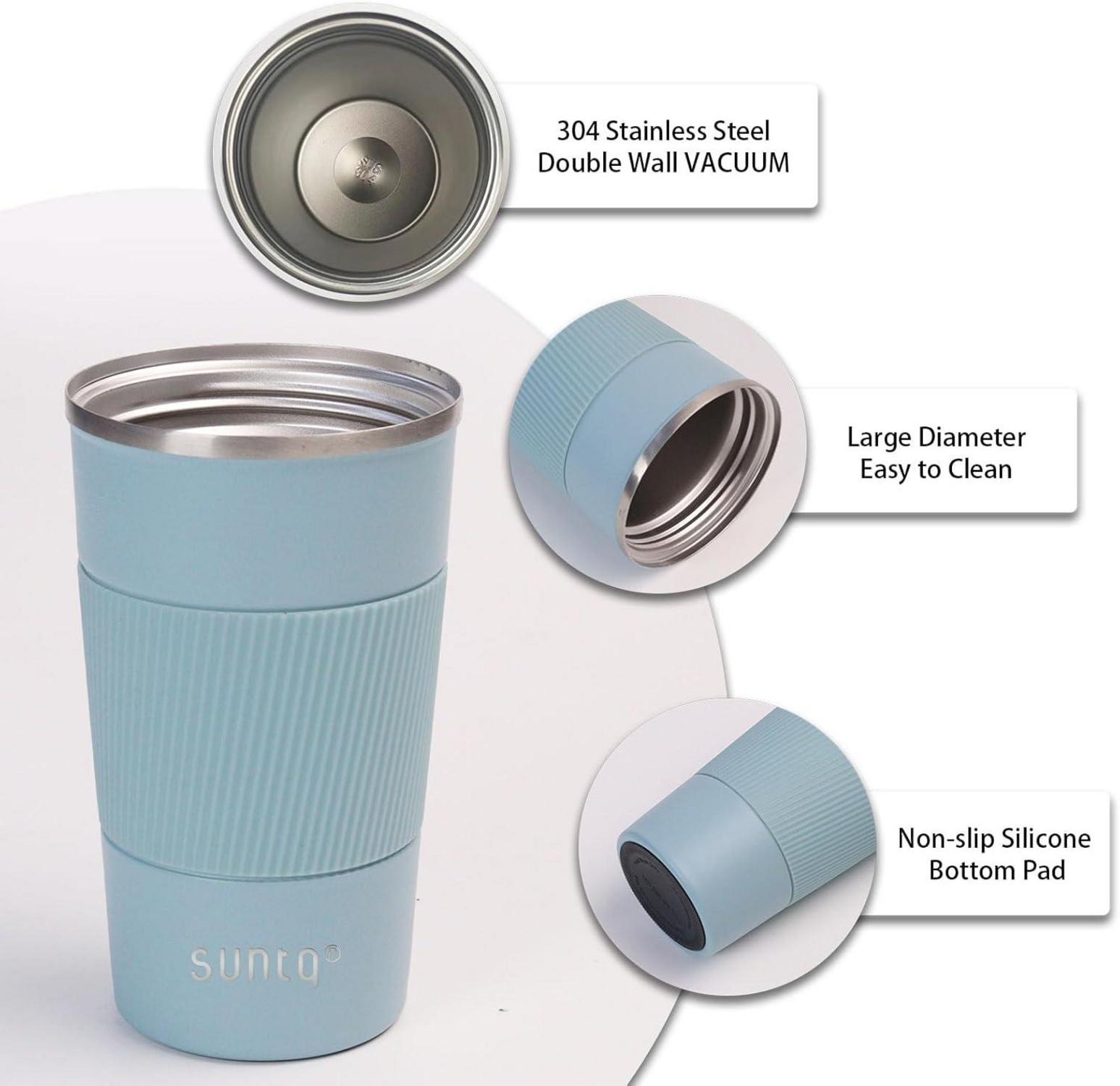 SUNTQ Kaffeebecher to go Thermo aus Edelstahl - 510ml Himmel
