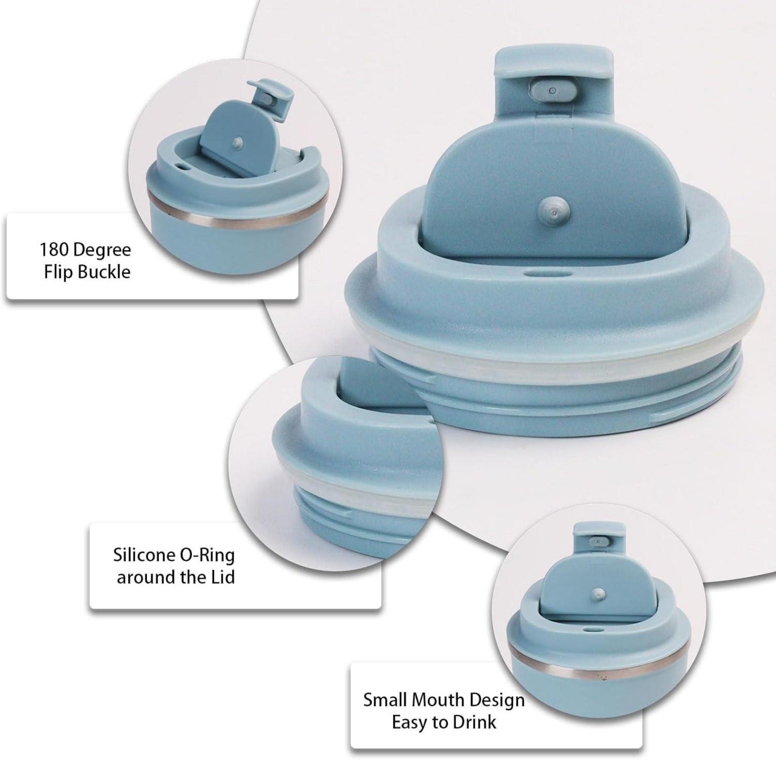 Edelstahl Thermo Kaffeebecher to go isoliert mit Deckel 510ml Blau