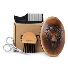 Bartbürste und Kamm Set für Männer, Bartpflege Geschenk