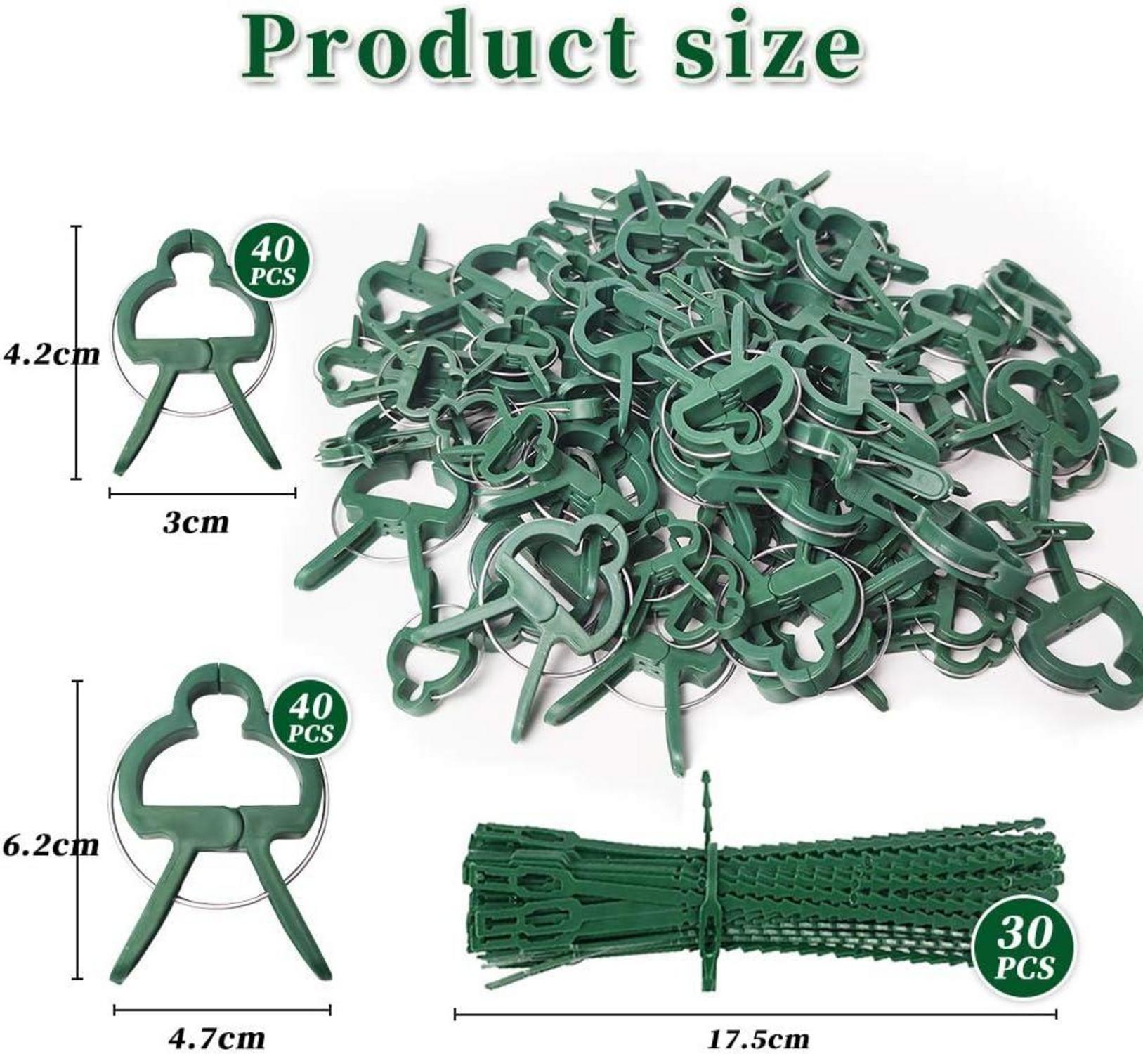 Koitoy 110 PCS Pflanzenclips 2 Größen Rankhilfe Tomaten
