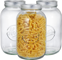 3er Set Große Einmachgläser 2L Luftdichtes Glas Großvolumig