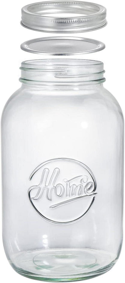 3er Set Große Einmachgläser 2L Luftdichtes Glas Großvolumig