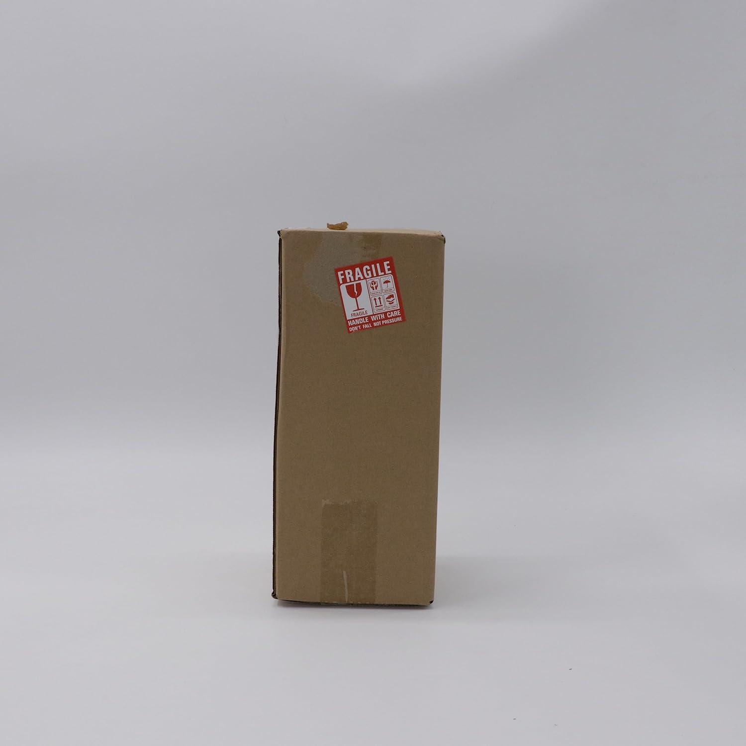 Glasblumenvase mit Metallständer, Kristallklar, Schwarz, 21,5 cm