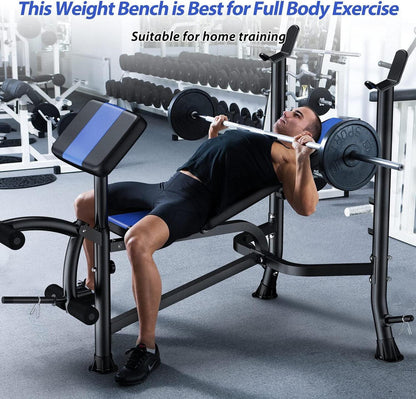 WINNOW Verstellbare Hantelbank Beinstrecker Preacher Curl Ganzkörpertraining