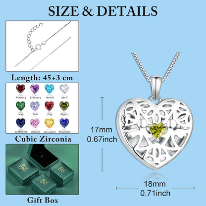 Herz Foto Medaillon Schutzengel Anhänger Kette 925 Silber Peridot Memory