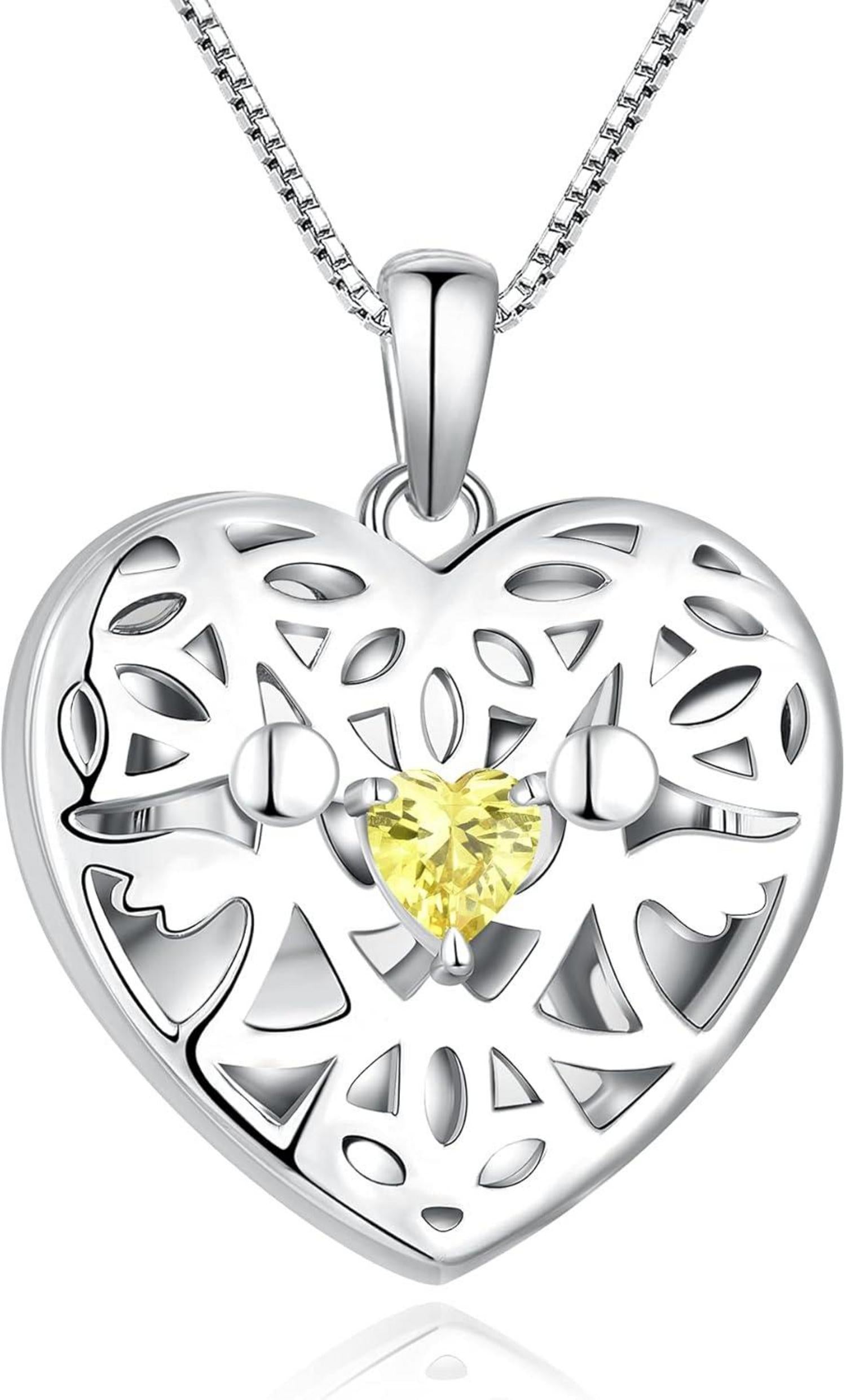 Foto Medaillon Anhänger Schutzengel Kette Sterling Silber Zirkonia