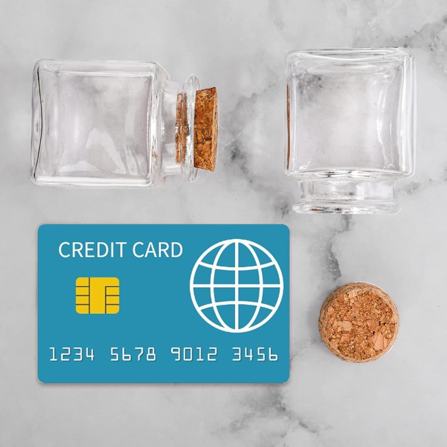 Dicunoy 20 Stück Glasbehälter 60ml Quadratische Mini-Behälter Korkverschluss