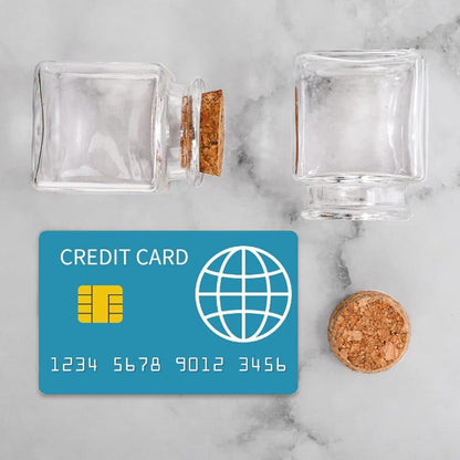 Dicunoy 20 Stück Glasbehälter 60ml Quadratische Mini-Behälter Korkverschluss