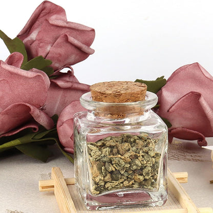 Dicunoy 20 Stück Glasbehälter 60ml Korken Quadratisch Mini-Behälter Hochzeit