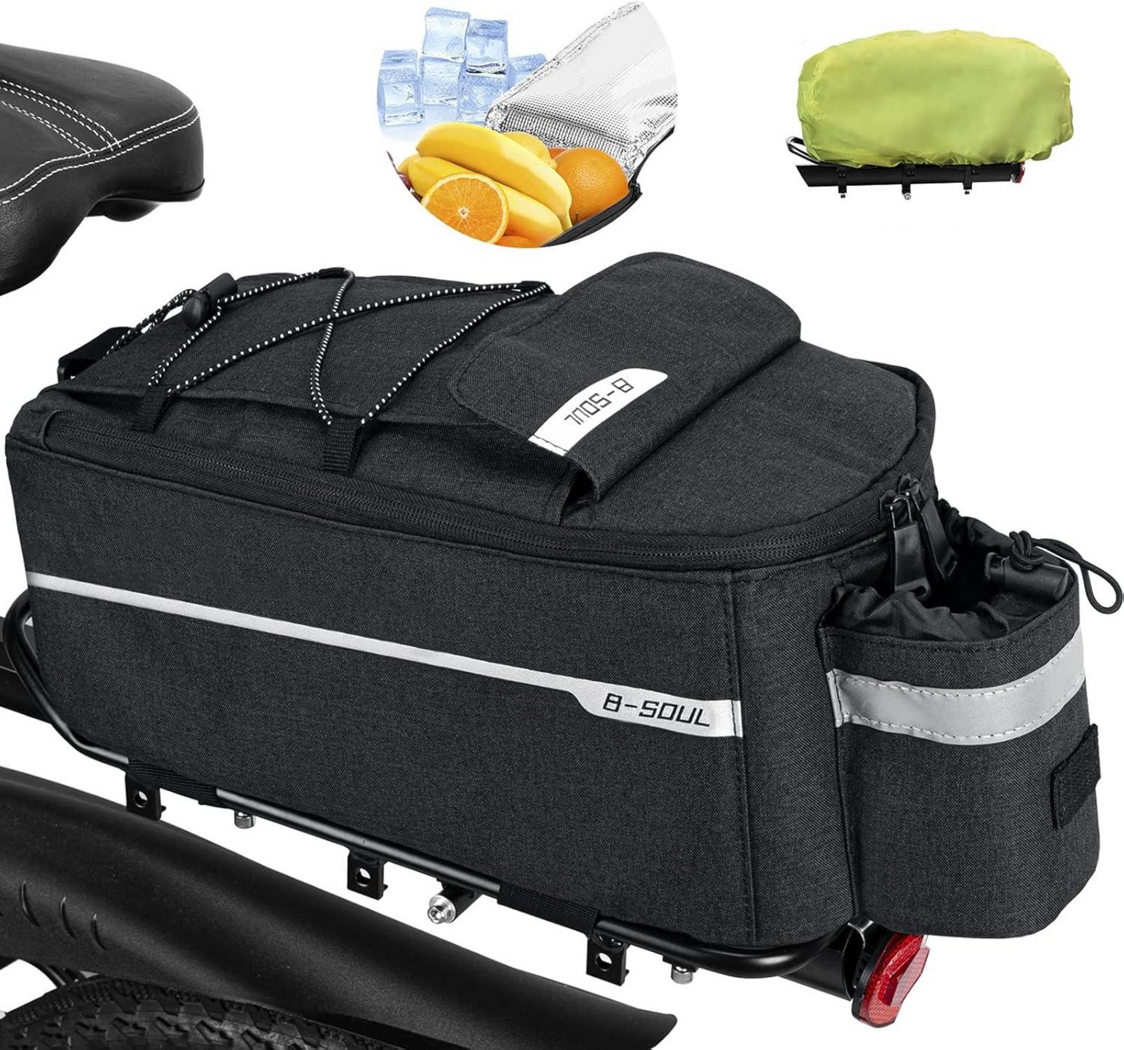 Fahrrad Gepäckträgertasche 10L Isoliert Wasserdicht mit Regenschutz