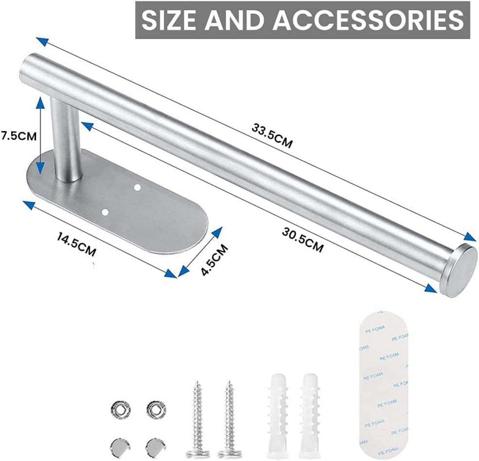 Bugucat Küchenrollenhalter Edelstahl Wandmontage ohne Bohren