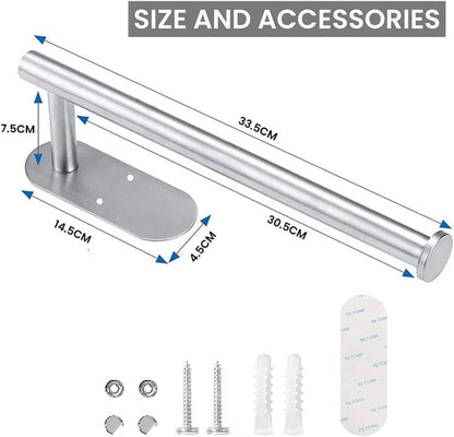Bugucat Küchenrollenhalter Edelstahl Wandmontage ohne Bohren