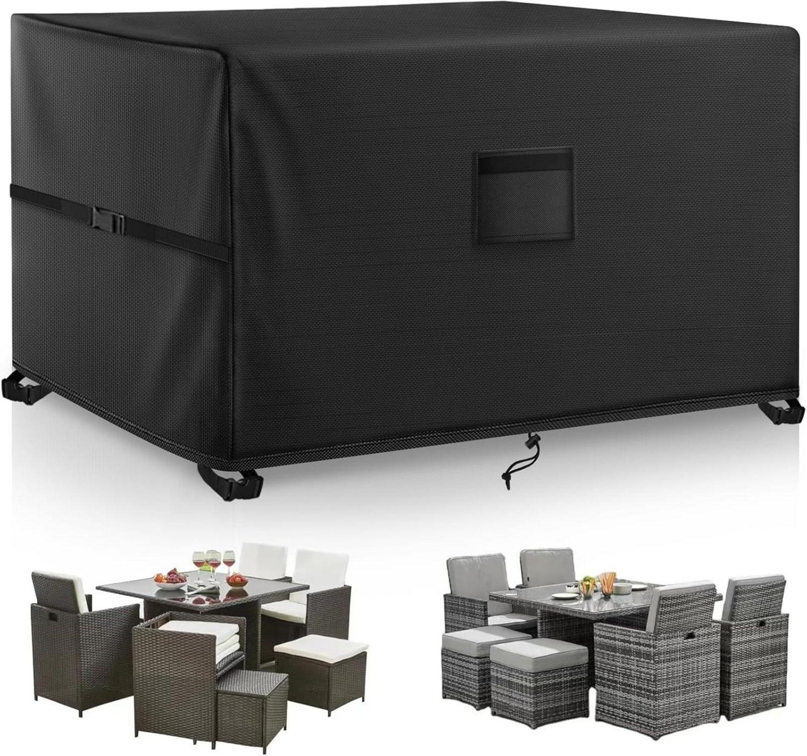 Gartenmöbel Abdeckung Wasserdicht 135x135x74cm UV-Beständig 420D