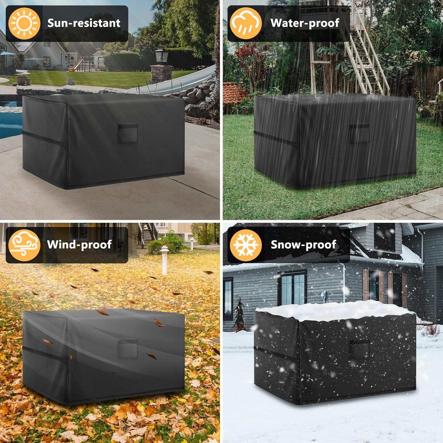 Gartenmöbel Abdeckung 135x135x74cm Wasserdicht UV-Beständig 420D Heavy