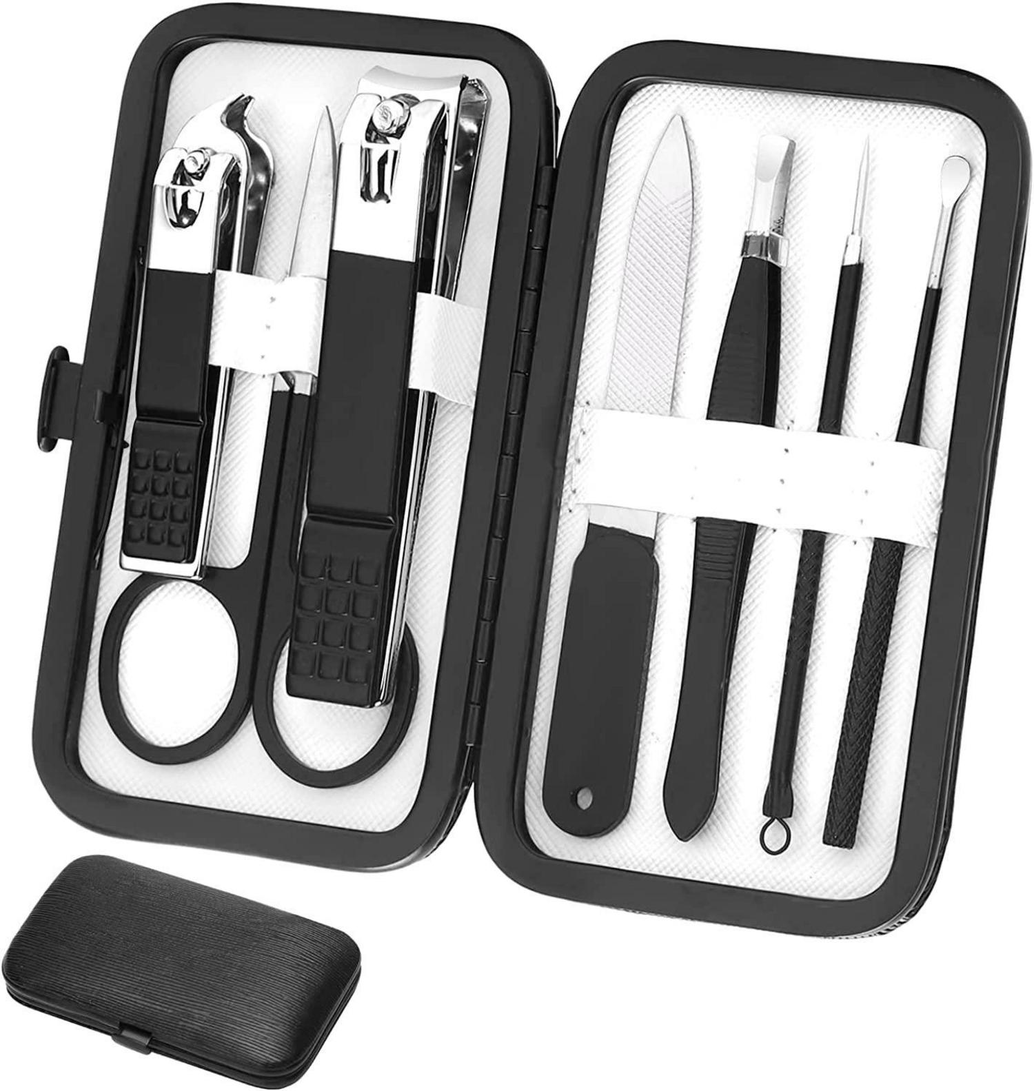 Maniküre-Pediküre-Set Edelstahl Reiseetui Geschenk für Männer Frauen