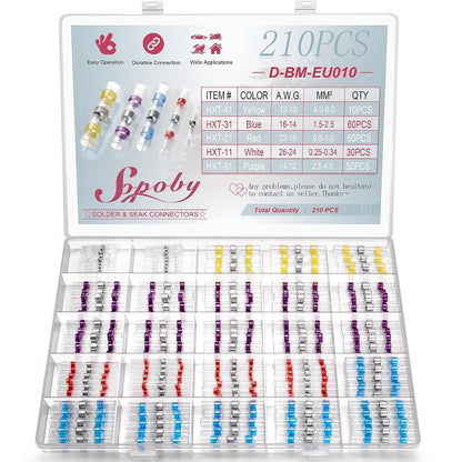 210-teiliges Lötverbinder Set - Kfz, Schiffe, Haushalt