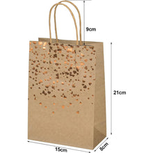 Mikihat 10 Stück Geschenktüten Kraftpapier Herz Verzierung