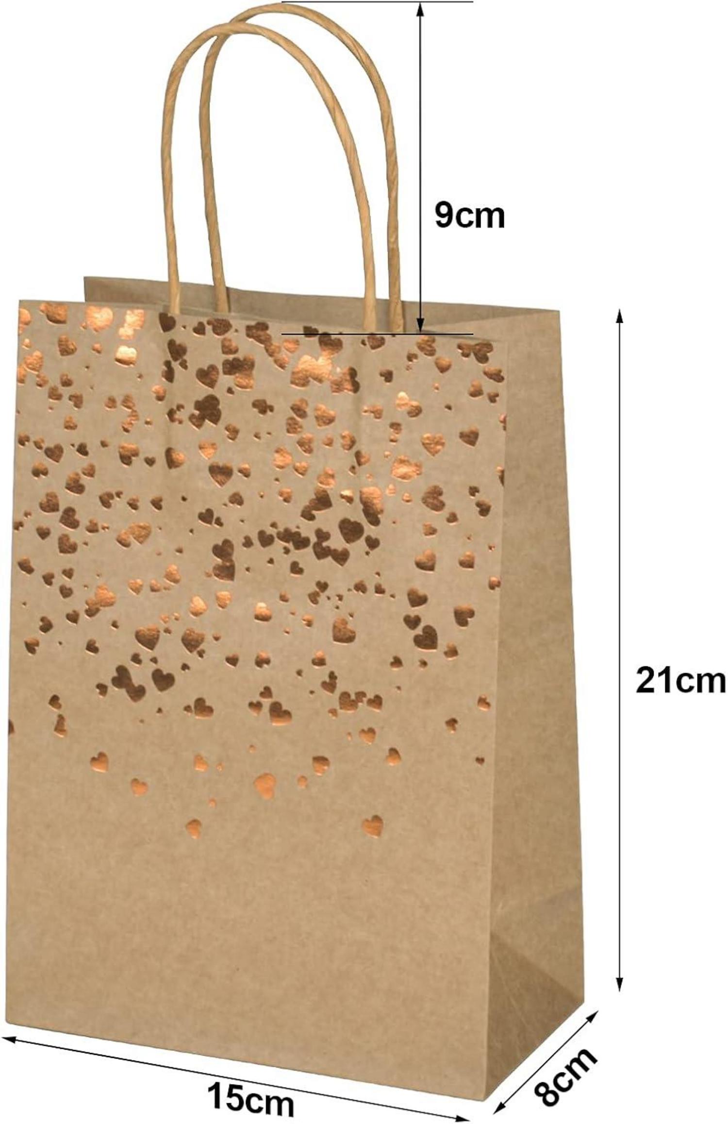 Mikihat 10 Stück Geschenktüten Kraftpapier Herz Verzierung